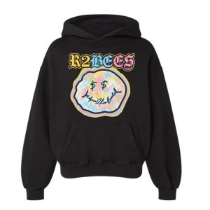 REFUSE TO BE BROKE SMILEY HOODIE - Black