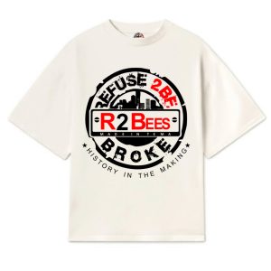 REFUSE TO BE BROKE OFFICIAL LOGO TEE - White